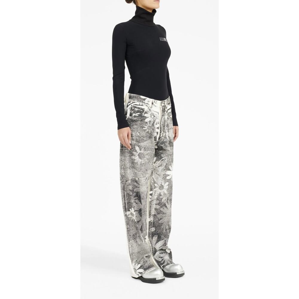MM6 Maison Margiela Graphic Print Tapered Leg Trousers NWT Size: 26 - Picture 3 of 9